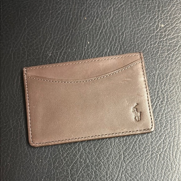 Polo by Ralph Lauren Brown Leather Card Holder - Picture 1 of 3